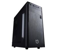 Hiditec Boîtier ATX semi-tour KLYP G Compatible ATX/Micro-ATX, grand refroidissement, Noir