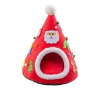 Tour pour chat de Noël, livre confortable pour chat The Holidays, niche pour chat de vacances, grotte pour chat de Noël, lit pour chat de Noël, arbre à chat en forme d'arbre de Noël, lit pour chat en
