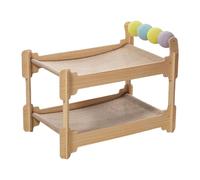 Tour pour chat double couche avec grattoir en sisal selon structure en bois Lit de repos pour chat Pose résistante aux rayures Pour un usage domestique Lit à sauter