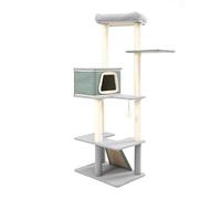 Tour pour chats multiples - Structure d'escalade intérieure stable avec bac à litière