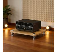 Tour rack à 1 niveau - Support d'imprimante et AV avec pieds résistants pour la maison, le bureau et le cinéma - Solution de rangement parfaite pour lecteur CD - Design gain de place