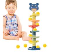 Tour rotative Drop and Roll - Jouet amusant pour libérer des balles | Rampe à billes rotatives pour tout-petits | Jeu d'activités amusant Gears, développement de la motricité fine et coordi