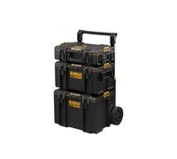 Tour TOUGHSYSTEM Dewalt sur roulettes 2 coffrets et boîte à outils mobile contenance totale 118L