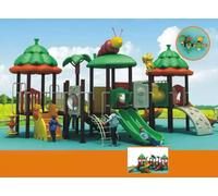 Tour Tour de jeux extérieure avec toboggan Animaux Aire de jeux jungle Enfants