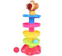 Tour Tourbillonnante éducative Interactive de Jouet de Rouleau de Chute de Boule pour des Enfants de Plus de 9 Mois en Plastique coloré 15,9 X 6,7 Pouces