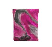 Tourbillon d'art Fluide de Ton Bijou Gris Noir Magenta, Sac de Rangement pour Femmes, Portefeuille supérieur à Presser, Petit Porte-Monnaie, Pochette de Changement