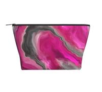 Tourbillon d'art Fluide de Ton Bijou Gris Noir Magenta, Trousse de Toilette Trousse de Maquillage Sac à cosmétiques Trousse de Toilette de Voyage Portable