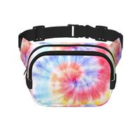 Tourbillon en Spirale Arc-en-Ciel tie-Dye,Sac Banane carré Double Couche, Sac de Poitrine
