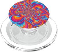Tourbillon psychédélique Groovy Arc-en-Ciel Fractal Rétro PopSockets PopGrip pour MagSafe