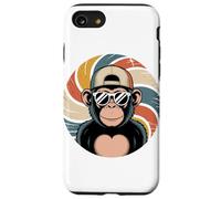 Tourbillon Rétro Chimpanzé Lunettes de Soleil Chimpanzés Coque pour iPhone SE (2020) / 7 / 8