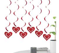 Tourbillons de Saint-Valentin | 6 pièces tourbillons décorations faites à la main | Décorations en forme de cœur pour la Saint-Valentin | Pour mariage, ferme, maison, lieu de travail, salle de classe