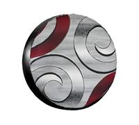 Tourbillons Gris, Noirs, Rouges Et Blancs Housse De Roue De Secours Anti-UV Housse De Pneu De Secours Universelle Housses De Pneus pour SUV Camion Remorque 17inch