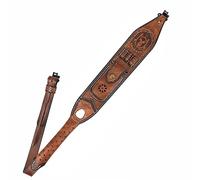 TOURBN Bandoulière en cuir de vachette avec sangle d'épaule rembourrée, poche porte-munitions pour fusil et tourillons