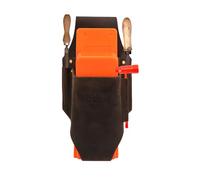 TOURBN Étui en cuir véritable pour coin d'abattage 5 poches - Ceinture pour outils de sciage et clé à chaîne - Pochette pour coupe d'arbre