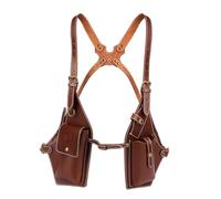 TOURBN - Sac à bandoulière sous le bras en cuir véritable, sac à main antivol avec harnais pour téléphone pour voyage en plein air