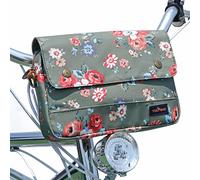 Tourbn Sacoche de vélo en Toile imperméable pour Guidon de vélo, Motif Floral, Vert, 25 * 18 * 6 cm (T-TB193CA-FL)
