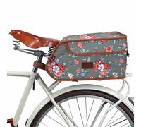TOURBN Sacoche de vélo en toile imperméable pour porte-bagages arrière de vélo, sac isotherme refroidisseur pour transporter des aliments à emporter, étui de livraison de nourriture Vert Fleur