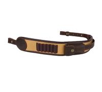 Tourbn Sangle antidérapante en toile et cuir pour fusil de chasse avec passants pour munitions