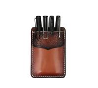 Tourbn Tourbon Pochette de rangement en cuir véritable faite à la main pour le travail de bureau