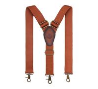 TOURBON Bretelles robustes en coton et cuir pour homme Bretelles réglables en forme de Y 3,8 cm de large