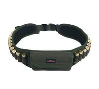 TOURBON Ceinture de chasse à 20 cartouches de calibre 12/16/20 avec 1 poche en Nylon Vert