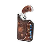 Tourbon Étui en cuir véritable pour pistolet NAA Mini Revolver dissimulé avec boucles de munitions