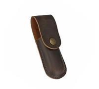TOURBON Étui pour Couteau Pliant en Cuir véritable de 12,7 cm, étui pour Couteau de Poche, idéal pour Le Camping en Plein air