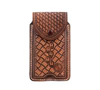 Tourbon Pochette en cuir véritable pour téléphone portable pour homme Étui léger pour téléphone portable