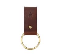 Tourbon Porte-clé léger en cuir marron avec boucle de ceinture