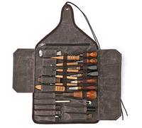 Tourbon Sac à outils enroulable en toile cirée pour électricien, charpentier, outils de rangement