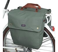 Tourbon Sacoche double de vélo en toile imperméable, pour porte-bagage arrière, enroulable, Homme, TB748CA, Vert