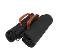 Tourbon Sacoche double de vélo en toile imperméable, pour porte-bagage arrière, enroulable, Noir