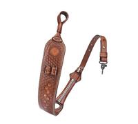 Tourbon Sangle de transport en cuir de vache pour fusil et émerillons avec boucles de support pour munitions 243, 30-06, 30-30