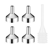 Toureal 4 PCS Mini Entonnoir en Métal pour Remplissage avec Mini Pipett | Petit Entonnoir Parfum pour Echantillon et Huile Essentielle (Dia. 18mm)