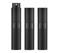 Toureal 8ML Flacon Parfum Vide (3 Pièces) Mini Vaporisateur Voyage, Atomiseur Pulverisateur (Noir)