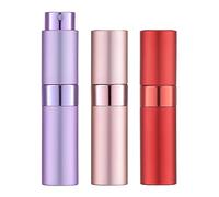 Toureal 8ML Flacon Parfum Vide (3 Pièces) Mini Vaporisateur Voyage, Atomiseur Pulverisateur (Rouge, Rose, Violet)