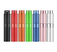 Toureal Vaporisateur de parfum en aluminium 8 ml rechargeable vide, vaporisateur de parfum de voyage pour les voyages (7 couleurs)