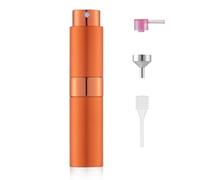 Toureal Vaporisateur de parfum rechargeable en aluminium vide de voyage pour homme et femme 8 ml Flacon vaporisateur de voyage pour les déplacements (orange)
