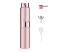 Toureal Vaporisateur de parfum rechargeable vide 8 ml, vaporisateur de parfum de voyage, pour homme et femme, flacon de voyage pour les déplacements (rose)