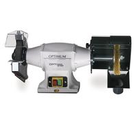 Touret à meuler brosse industriel dia. 200 mm 2800 rpm 750 W 400V garantie Optimum 10 ans Optigrind GZ20C