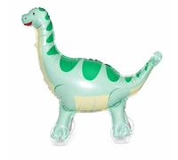 Tourima Ballon gonflable en forme de dinosaure, avec roulettes, en aluminium, 3D, décoration d'anniversaire pour enfants, garçons et filles, ballon à l'hélium, cadeau d'anniversaire pour enfants