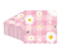Tourima finemark Lot de 20 serviettes en papier décoratives, motif marguerites