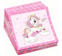 Tourima Lot de 20 serviettes de table en forme de licorne pour anniversaire d'enfant