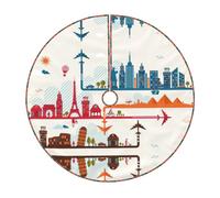 Tourism City Jupe de sapin de Noël en toile de jute rustique pour la maison, les fêtes, les vacances, l'hiver, les décorations de Noël d'intérieur