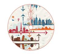 Tourism City Jupe de sapin de Noël en toile de jute rustique pour la maison, les fêtes, les vacances, l'hiver, les décorations de Noël d'intérieur