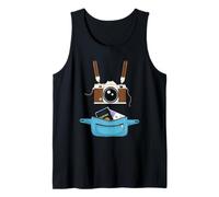 Tourist Spirit Day Camera Passeport Travel Around a World Débardeur