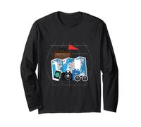 Tourist Spirit Day Costume Camera Passport Guide touristique Manche Longue