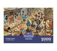 Touristes sur des Segways Puzzle en Bois Imperméable Puzzles De 1000 Pièces pour Adultes Cadeaux Amusant De Décoration pour La Maison