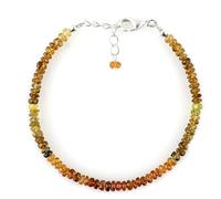 Tourmaline, 3-3,5 mm, perles rondes, à facettes, 17,8 cm, fermoir argenté réglable, bracelet pour hommes et femmes | LK_STACK_06444