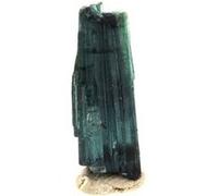 TOURMALINE INDICOLITE - Pierre Naturelle en Provenance d'Afghanistan, Dara-e-Pech District - Rare Cristal Bleu-Vert 7.78 ct - Certificat d'Authenticité Inclus 19 x 7 x 5 mm G